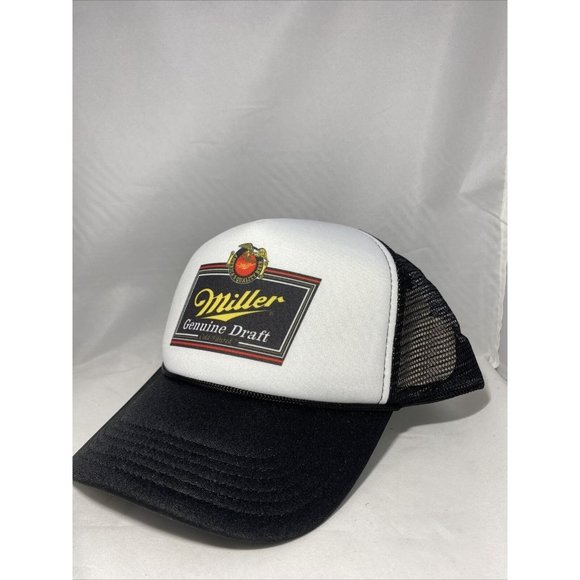 Miller Genuine Draft Beer Trucker Hat Mesh Hat Adjustable Cap Miller Hat - Picture 3 of 4